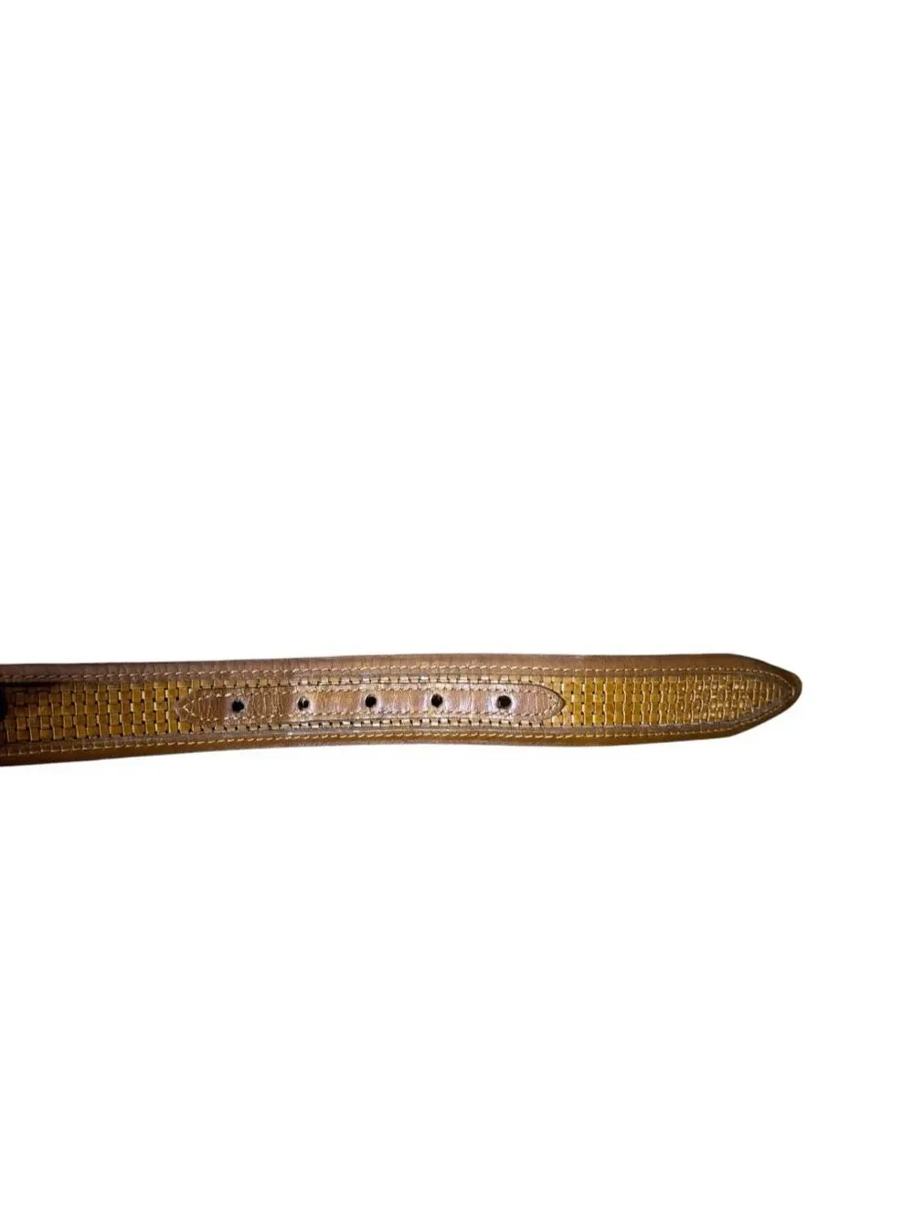 Allen Edmonds Triple Braid Inlay Belt Dress Men’s Size 44 Tan Brown 28090